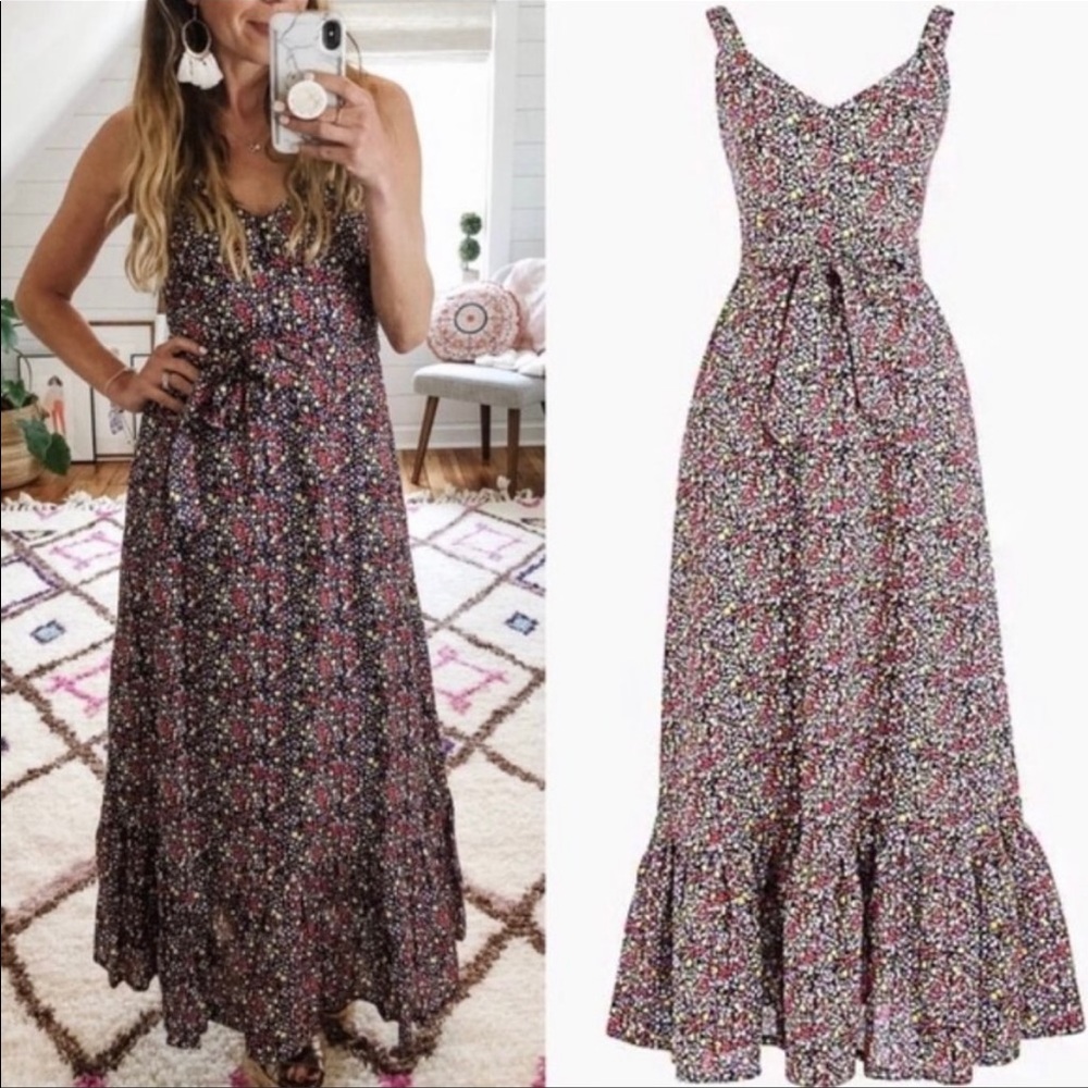 J. Crew Factory ditsy floral maxi dress